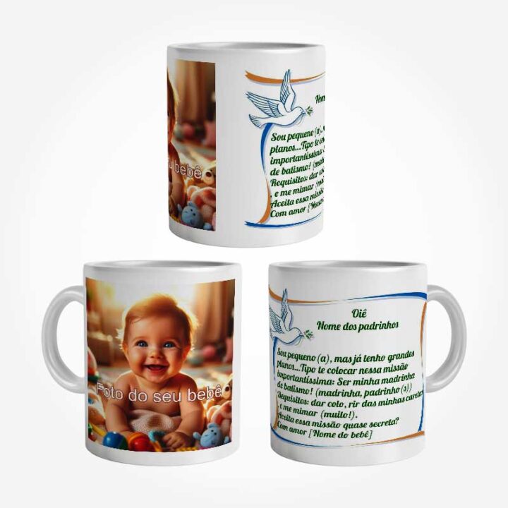 Caneca Personalizada Convite padrinhos