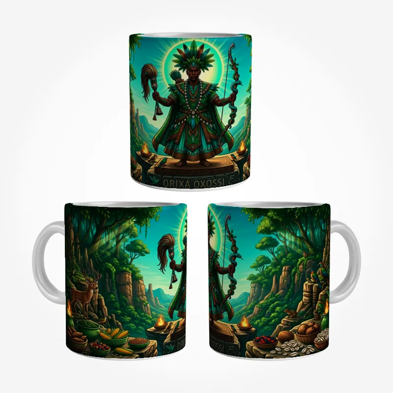 Caneca Orixá Oxossi Arte Panorâmica 325 ml