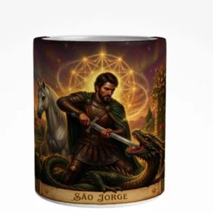 Caneca São Jorge Arte Panorâmica 325 ml