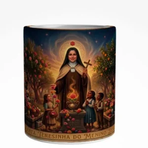 Caneca Santa Terezinha do Menino Jesus Arte Panorâmica 325 ml