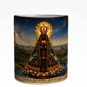 Caneca Nossa Senhora Aparecida Arte Panorâmica 325 ml