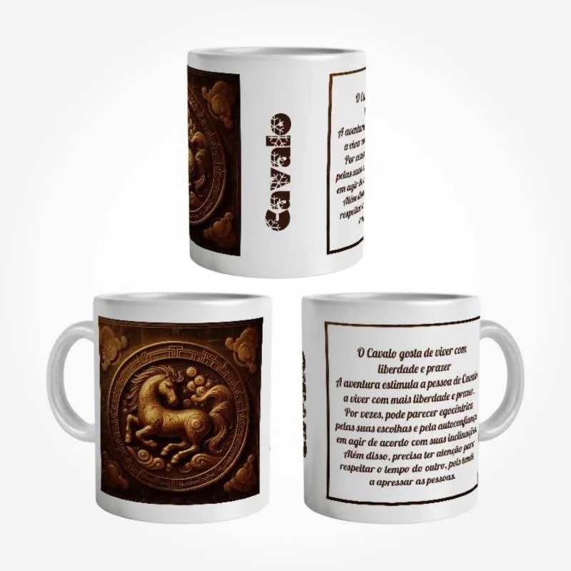 Caneca Horóscopo Chinês Signo de Cavalo 325 ml - Imagem 3
