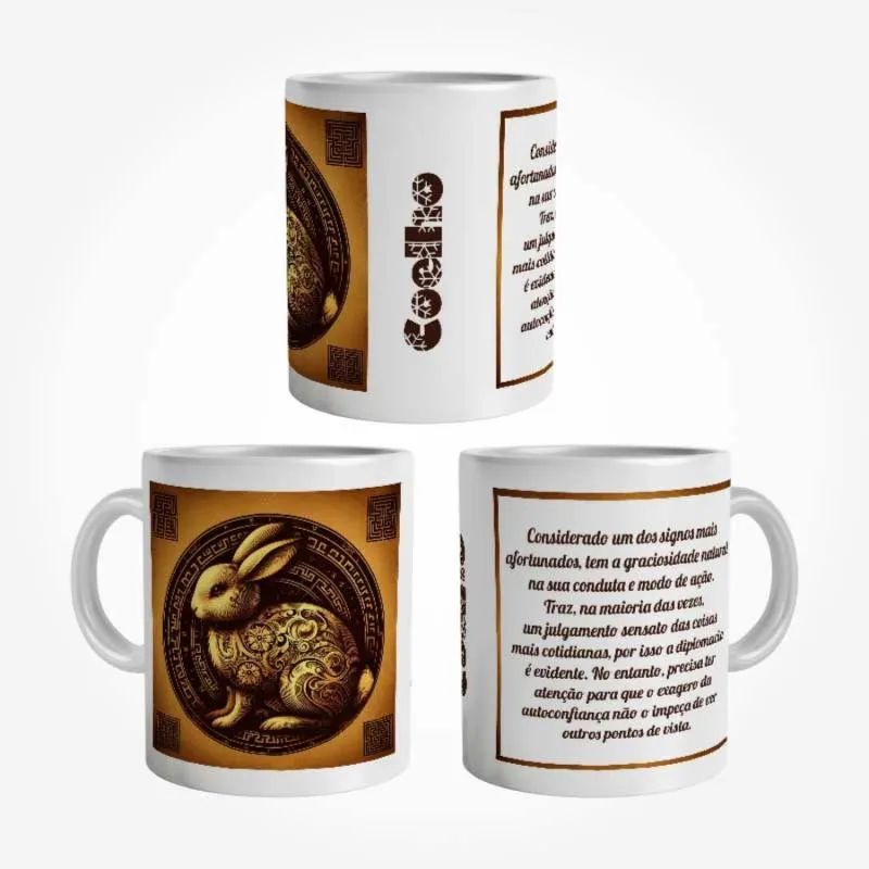 Caneca Horóscopo Chinês Signo de Coelho 325 ml - Imagem 3