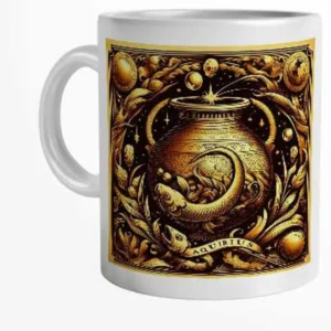Caneca Personalizada Homem de Aquário com Nome 325 ml