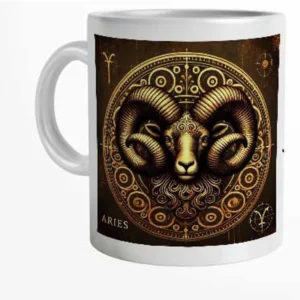 Caneca Personalizada Homem de Áries com Nome 325 ml