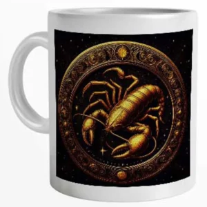 Caneca Personalizada Homem de Escorpião com Nome 325 ml