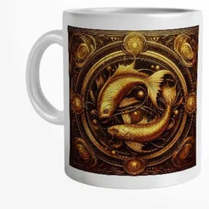 Caneca Personalizada Homem de Peixes com Nome 325 ml