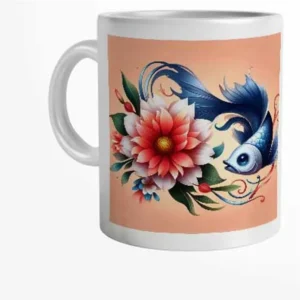 Caneca Personalizada Mulher de Peixes com Nome 325 ml