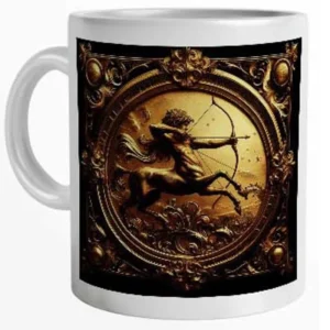 Caneca Personalizada Homem de Sagitário com Nome 325 ml