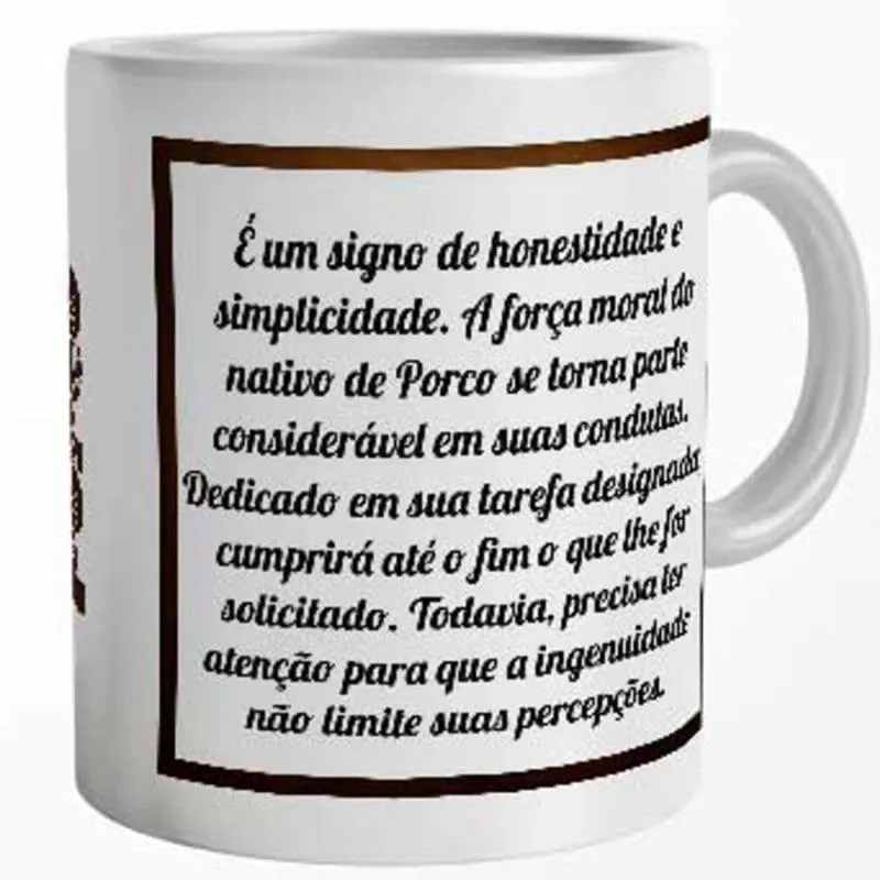 Caneca Horóscopo Chinês Signo de Porco 325 ml - Imagem 2