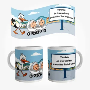 Caneca Avó de gêmeos Arte Panorâmica