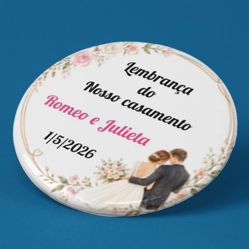 Lembrança de Casamento: Abridor de Garrafa e Ímã de Geladeira Personalizado 10 Unidades
