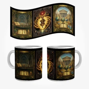 Caneca de Cerâmica Tarô Arcano 12 - O Enforcado – Arte Panorâmica